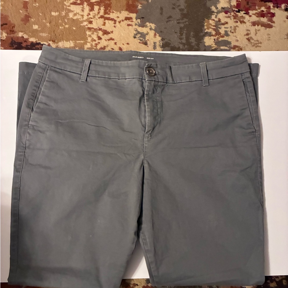 Gray Casual khaki pants